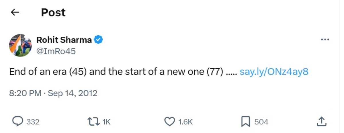 Rohit Sharma Old Tweet Viral on social media Rohit Sharma Old Tweet Viral on social media