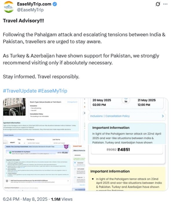 ind pak war third country suffers indians refuse to travel to this county 