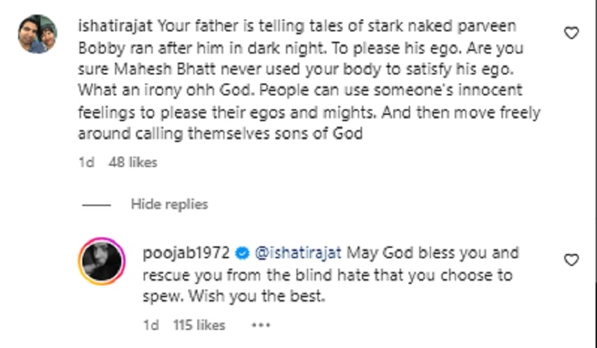 pooja bhatt slams trollers who said her dad Mahesh Bhatt used her body know in detail