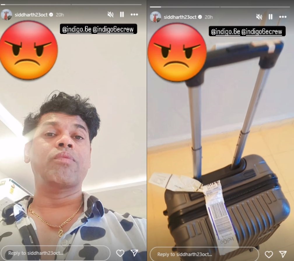 Siddharth Jadhav gets angry on indigo airlines as his luggage got damaged video