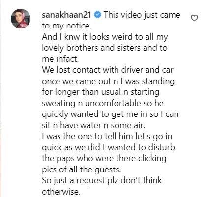 Sana Khan Clarifies on Viral Video Husband Mufti Anas Dragging Her At Baba Siddiqui Iftar Party 