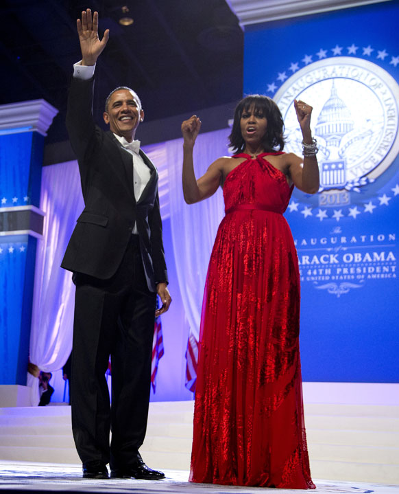 वॉशिंग्टन येथे अमेरिकेचे अध्यक्ष बराक ओबामा आणि त्यांची पत्नी मिशेल.