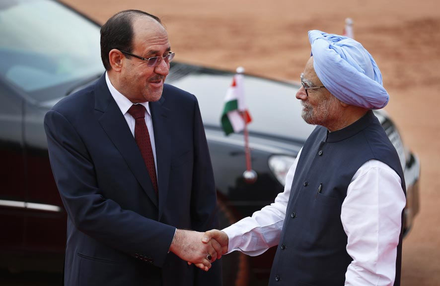 नवी दिल्लीमध्ये इराकचे पंतप्रधान नौरी-अल-मालिकी आणि भारताचे पंतप्रधान मनमोहन सिंग