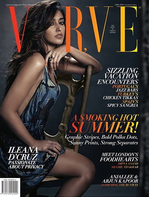 Ileana D'Cruz ‏:- मॅगझिन कव्हरवर बॉलिवूड तारका!...#Repost @vervemagazine・・・-instagram
