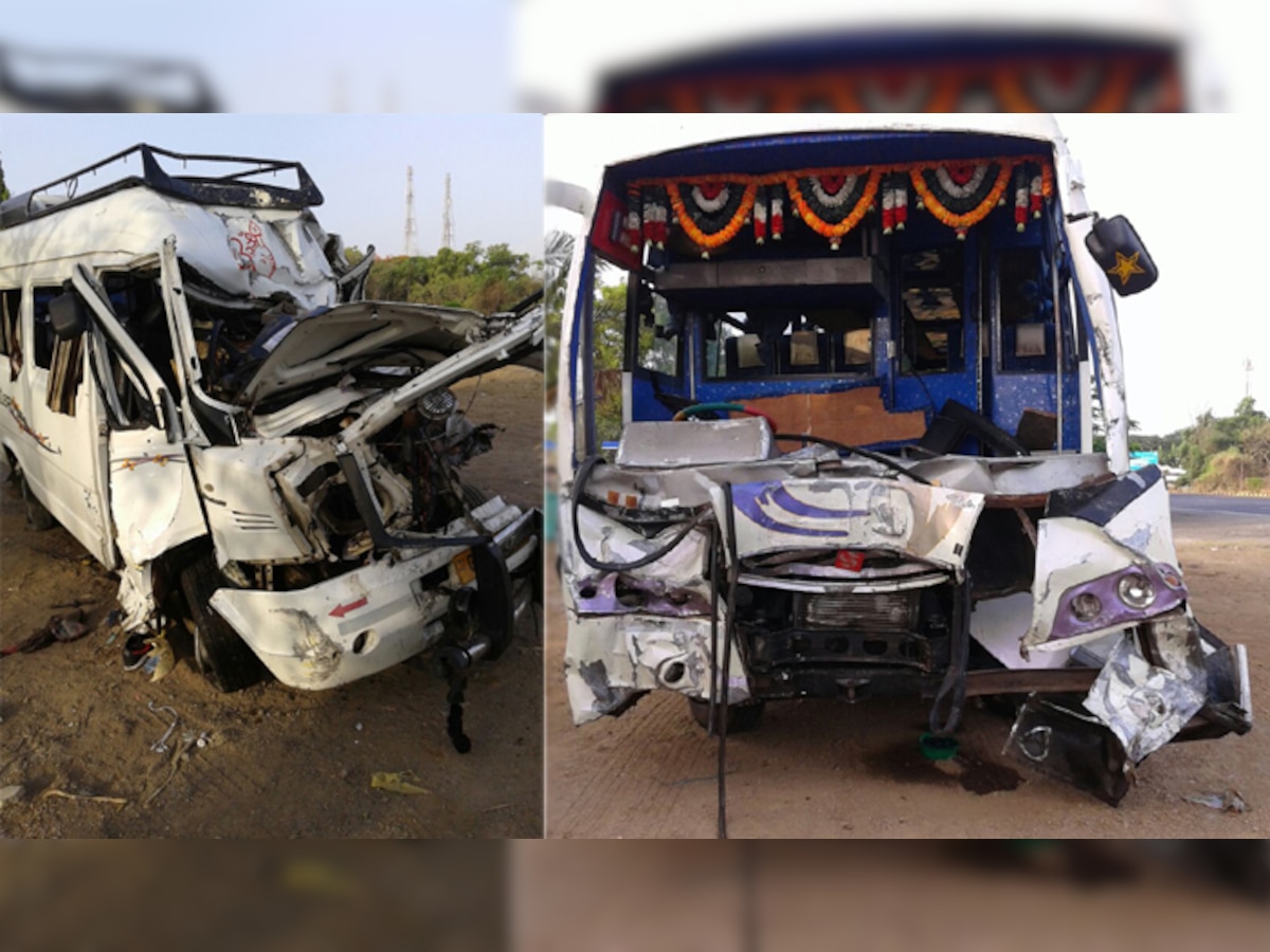 मुंबई-अहमदाबाद महामार्गावर लक्झरी-मिनीबसचा अपघात, ११ ठार २० जखमी title=