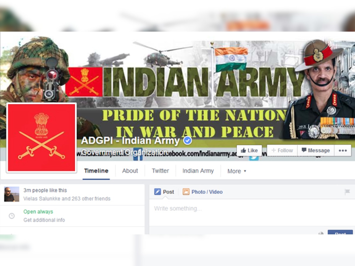 अमेरिका,पाकिस्तानला मागे टाकत इंडियन आर्मीचं फेसबुक पेज टॉपवर title=