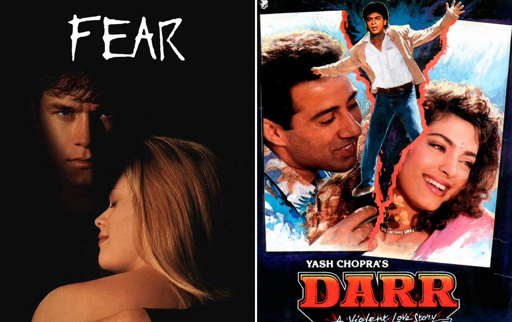 1996 released Fear copied SRK’s blockbuster Darr which was released in 1993