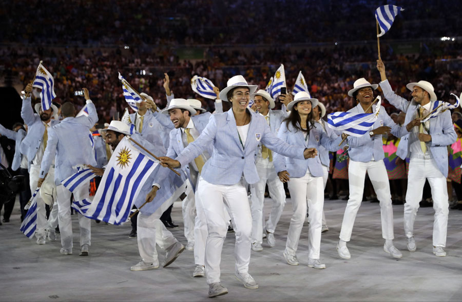 Team Uruguay arrives