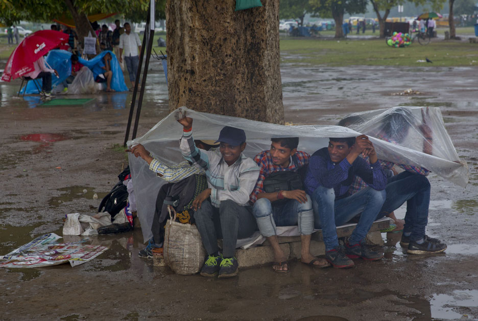 monsoon rains in New Delhi.