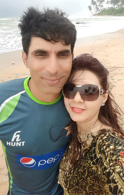 Misbah-ul-Haq and Uzma Khan