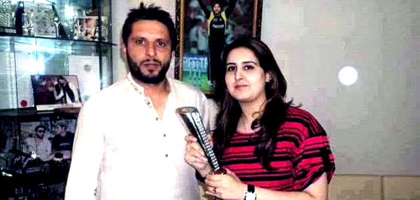 Shahid Afridi and Nadia Afridi