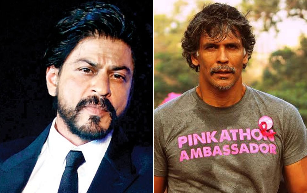 Shah Rukh Khan and Milind Soman