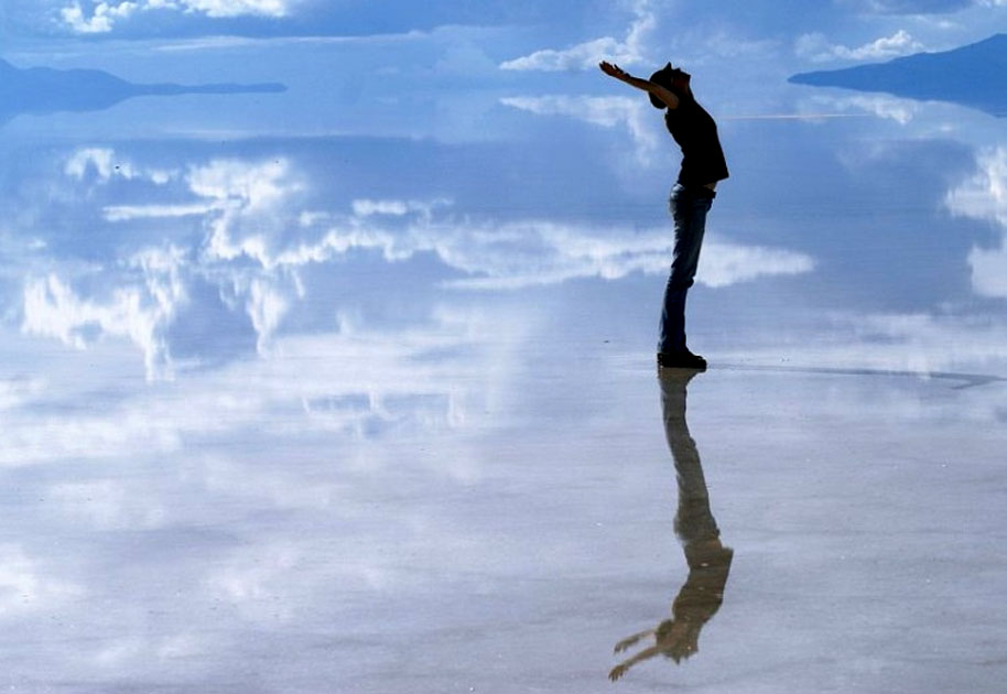 Reflective Salt Flats in Bolivia