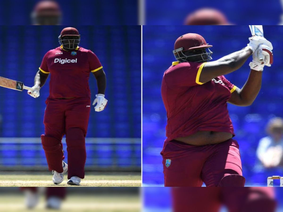 वेस्ट इंडिजचा 'वजनदार' खेळाडू, वजन तब्बल १४० किलो  title=