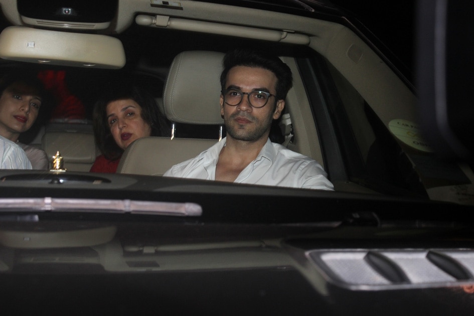 Actress Tabu with filmmakers Punit Malhotra and Farah Khan during Karan Johar`s 45th birthday party