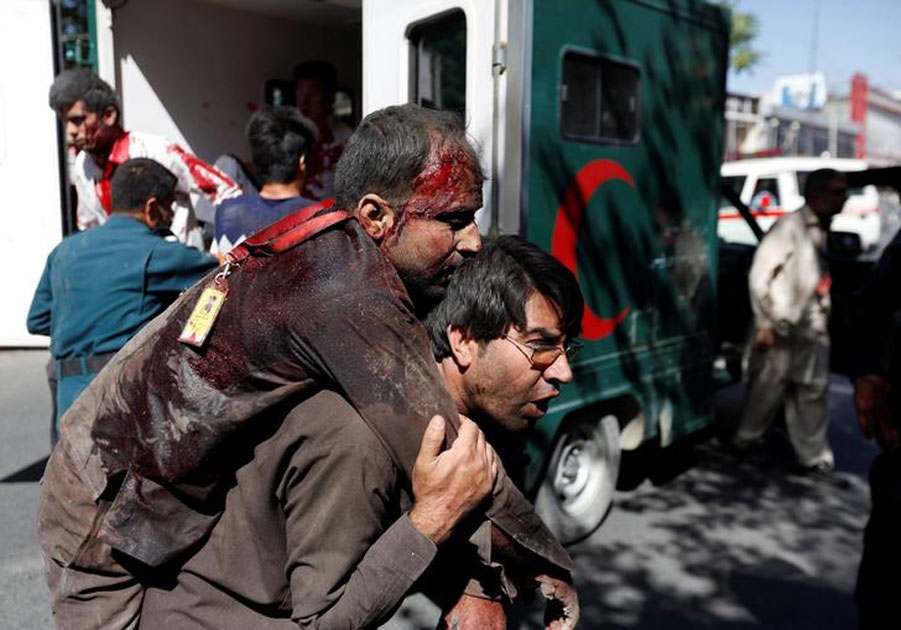 By God`s grace Indian Embassy staff are safe Kabul Explosion, assures Sushma Swaraj.