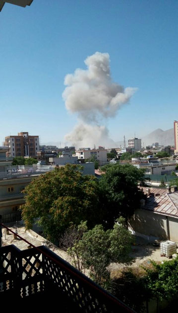 Pictures of immediate aftermath of Kabul explosion,