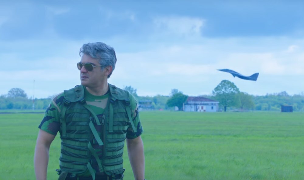 Movie still from the movie Vivegam