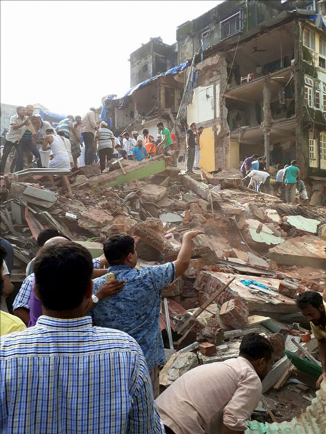 five-storey building collapsed