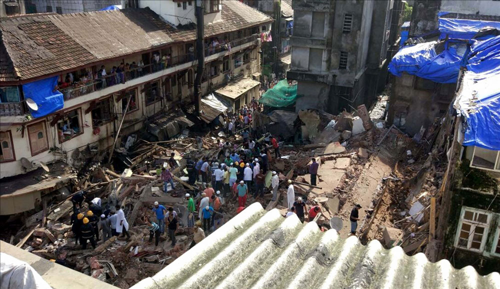 five-storey building collapsed in South Mumbai