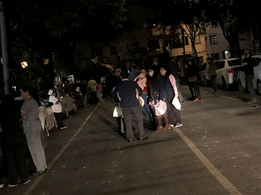 street after an earthquake hit Mexico City