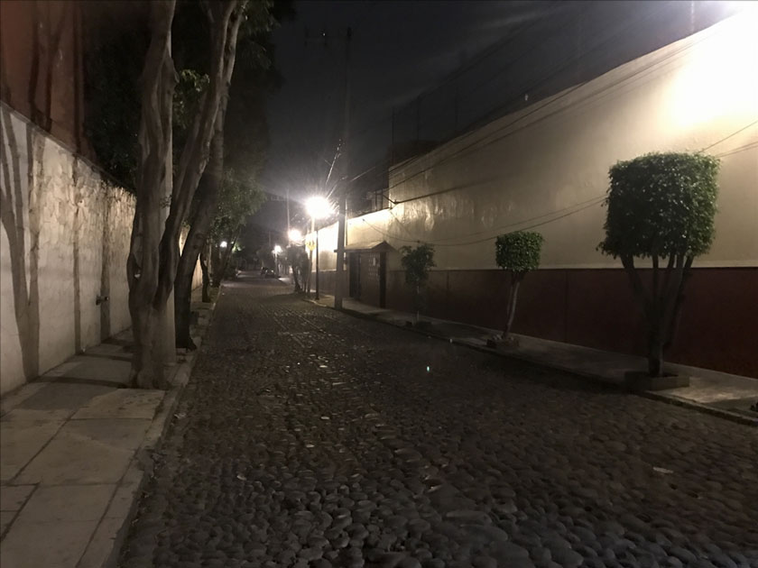 Street after an earthquake hit Mexico City