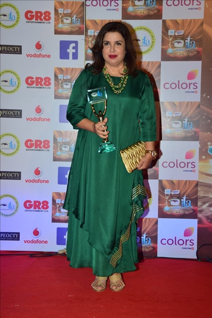 Director Farah Khan at the red carpet of ITA Awards in Mumbai.