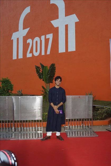 Actor Ishaan Khattar during the opening ceremony of 48th edition of International Film Festival of India (IFFI) in Goa.