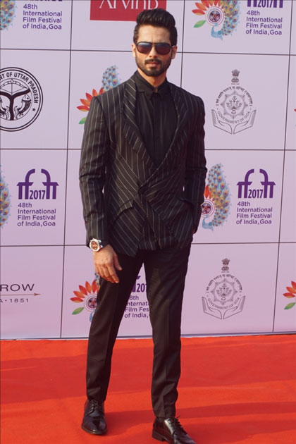 Actor Shahid Kapoor during the opening ceremony of 48th edition of International Film Festival of India (IFFI) in Goa.
