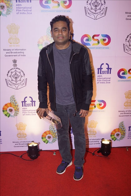 Award-winning composer A.R. Rahman during the screening of film 