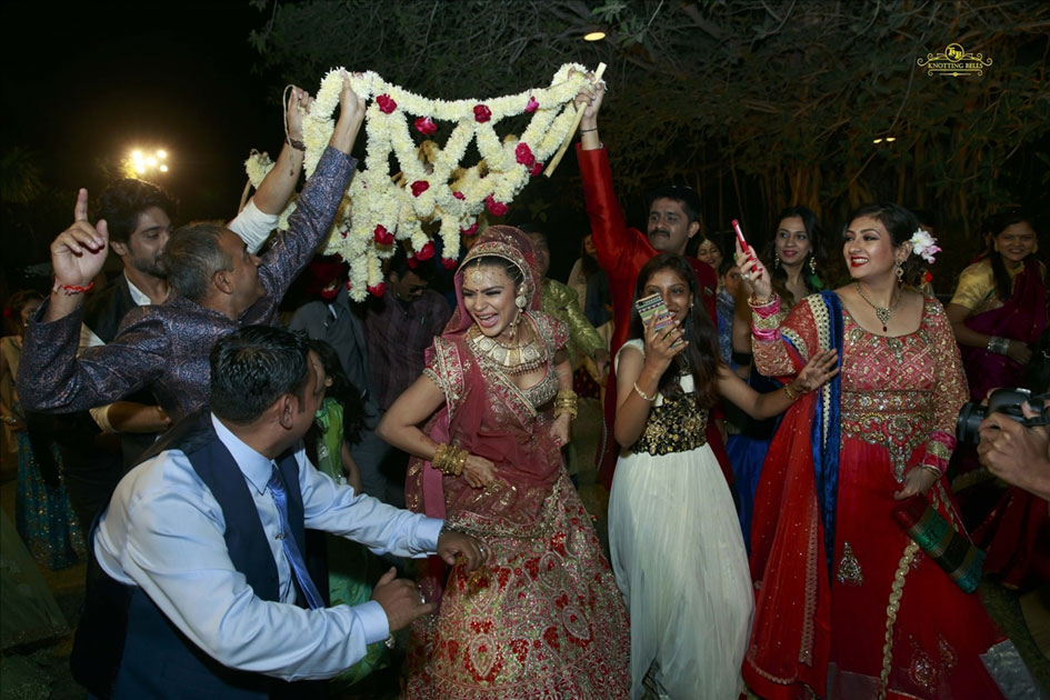 Actress Aashka Goradia during her wedding in Mumbai.
