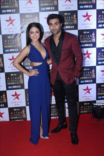 Actors Anya Singh and Aadar Jain at the red carpet of 