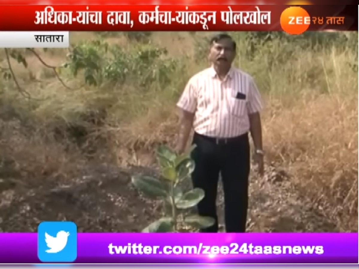 VIDEO: सातारा वन विभाग अधिकाऱ्यांची व्हायरल धूळफेक title=