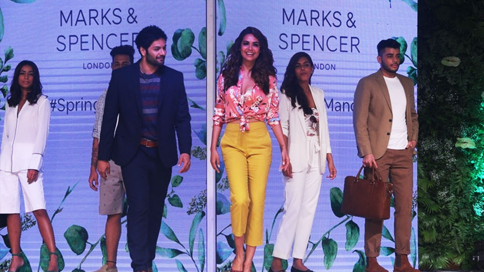 Esha Gupta and Ali Fazal walk the ramp for a Brand launch