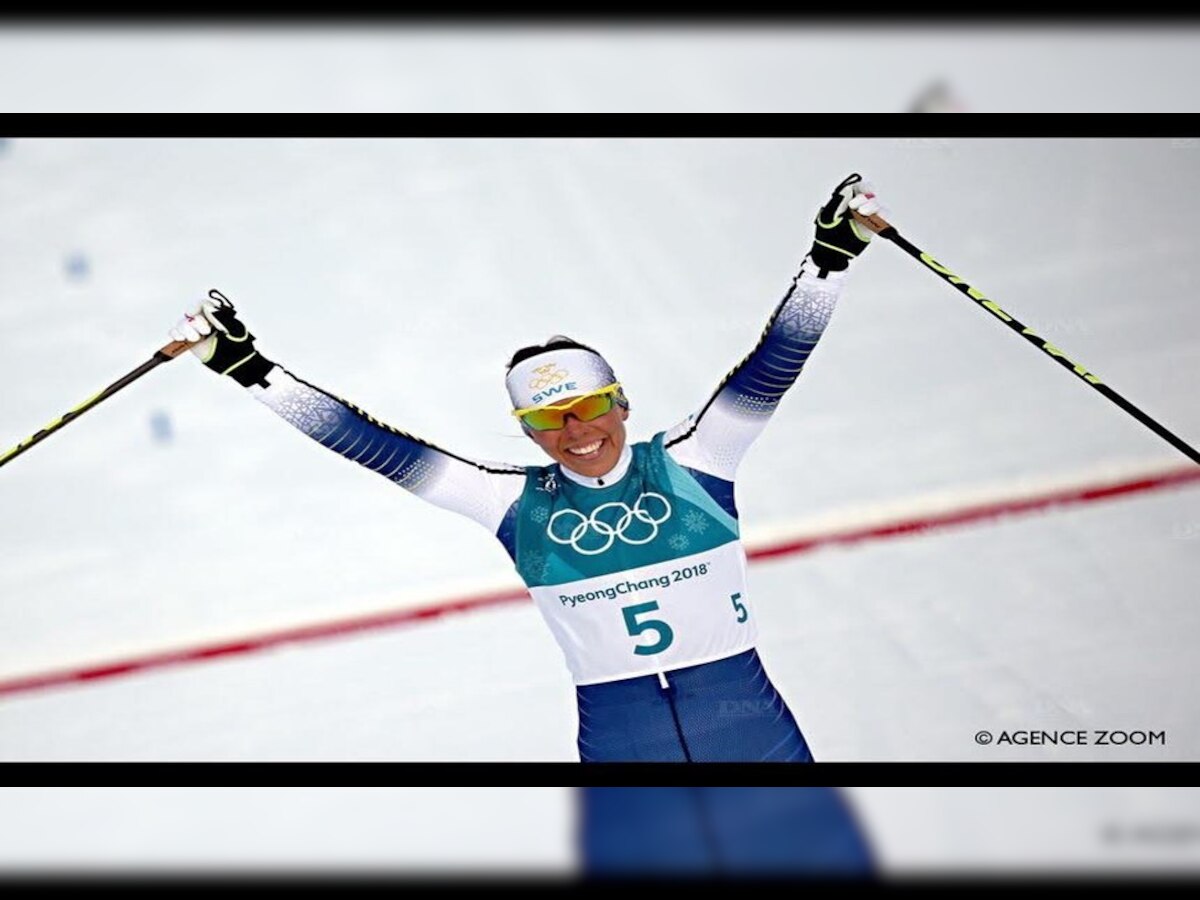 Winter Olympics 2018: स्वीडनच्या कॅरोलेटने जिंकले पहिले सुवर्ण पदक title=