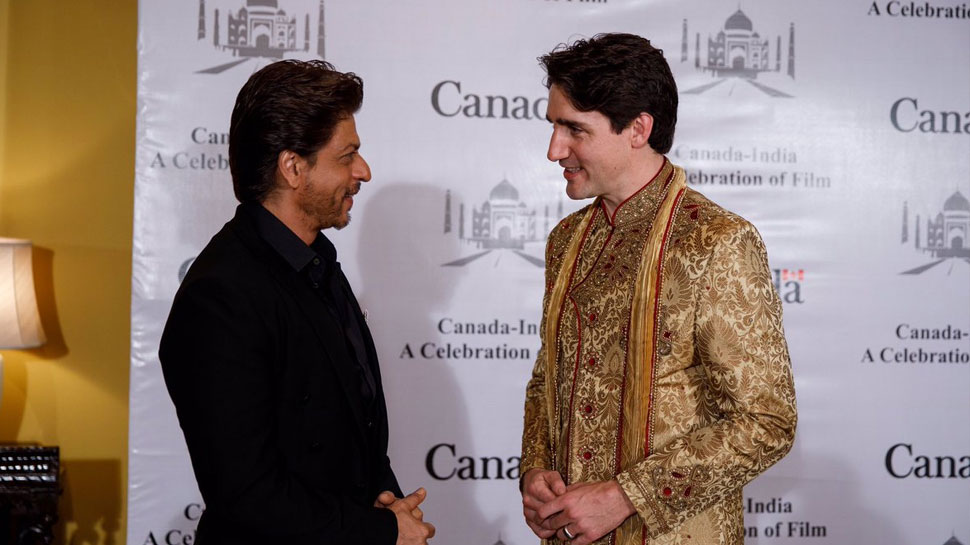 Canadian Prime Minister Justin Trudeau meets Shah rukh Khan and Aamir Khan