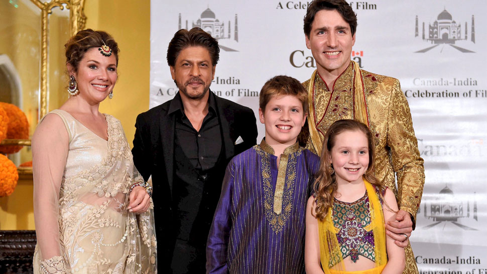 Canadian Prime Minister Justin Trudeau meets Shah rukh Khan and Aamir Khan