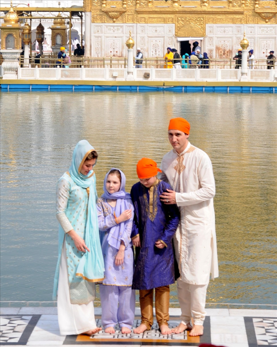 Canadian prime minister Justin Trudeau visit golden temple in Amritsar