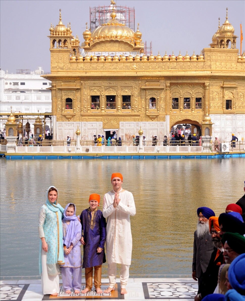 Canadian prime minister Justin Trudeau visit golden temple in Amritsar