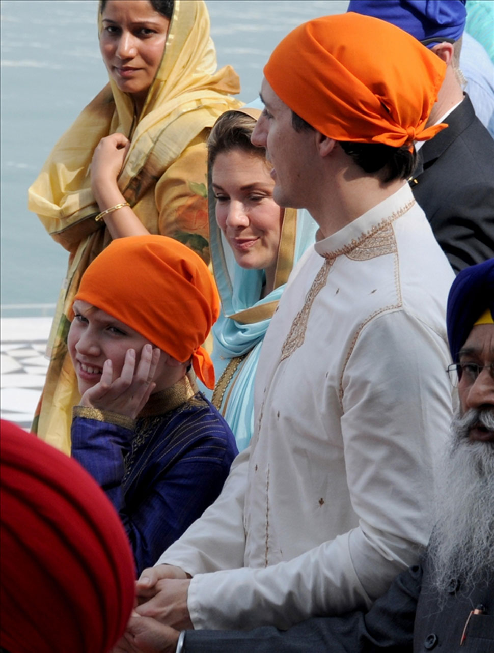 Canadian prime minister Justin Trudeau visit golden temple in Amritsar