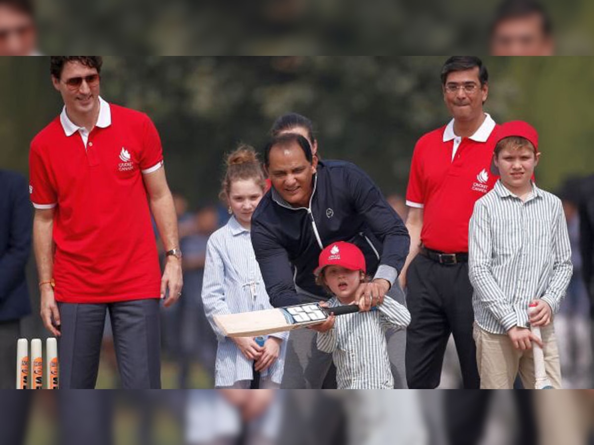 जस्टीन ट्रुडो परिवाराला कपिल देव आणि अझरूद्दीन दिल्या क्रिकेटच्या मैदावरील खास टीप्स title=