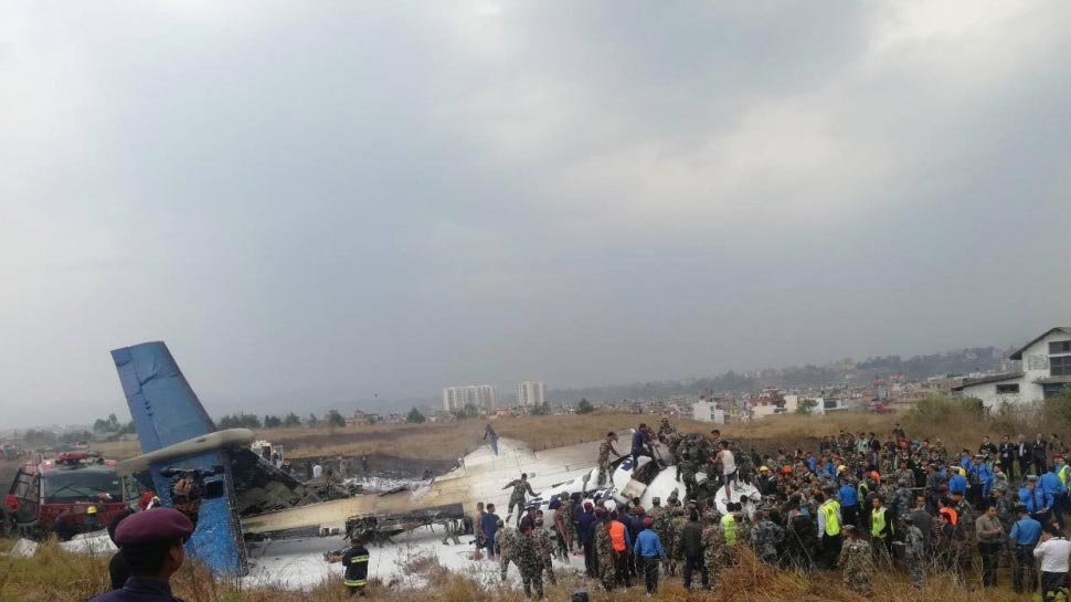 Photos of Bangladesh passenger Plane crash at Kathmandu airport