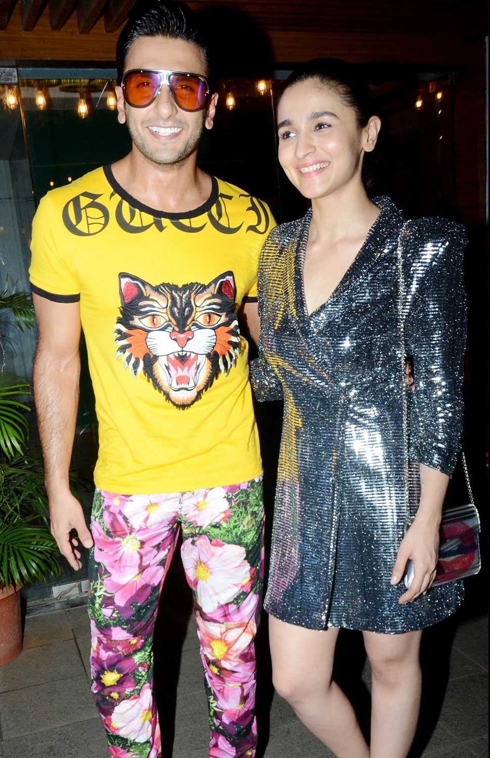 Ranveer Singh and alia Bhatt were all smiles at the wrap up party of Gully Boy