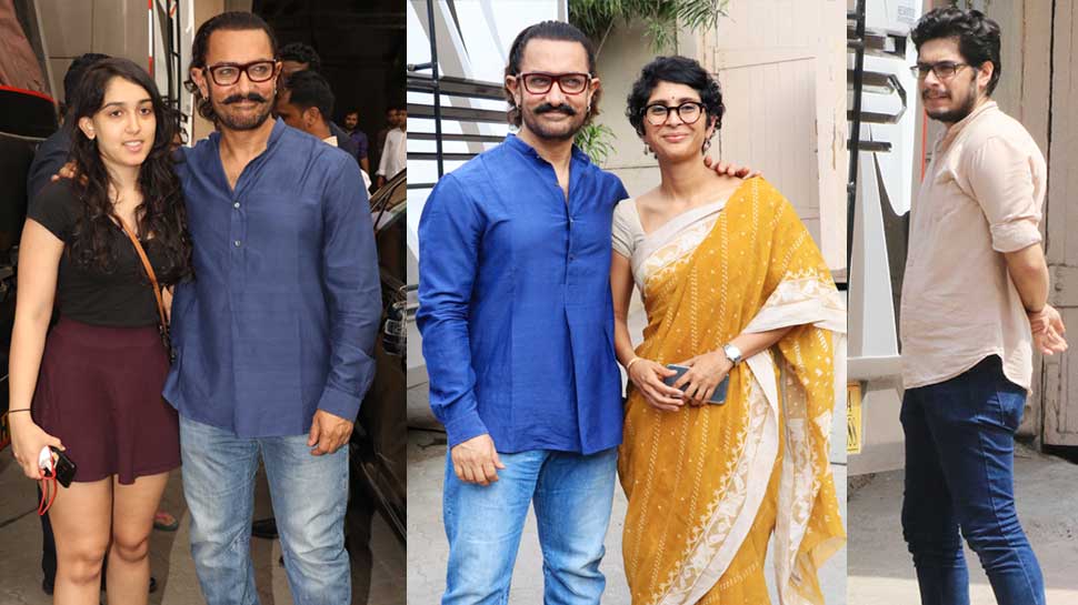 PICS: Aamir Khan spotted with son Junaid and daughter Ira along with Kiran Rao