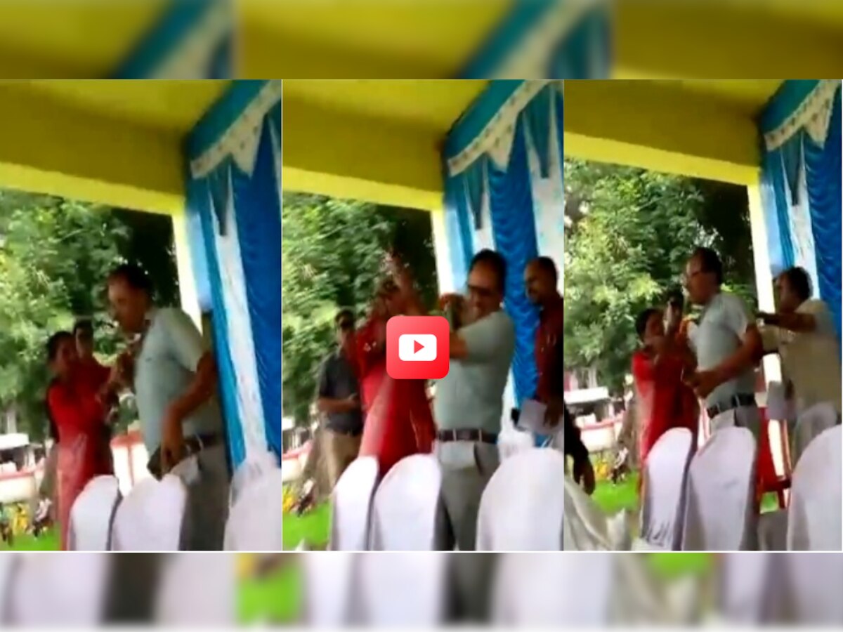 VIDEO: महिलेची दबंगगिरी, सीईओंच्या लगावली कानशिलात title=