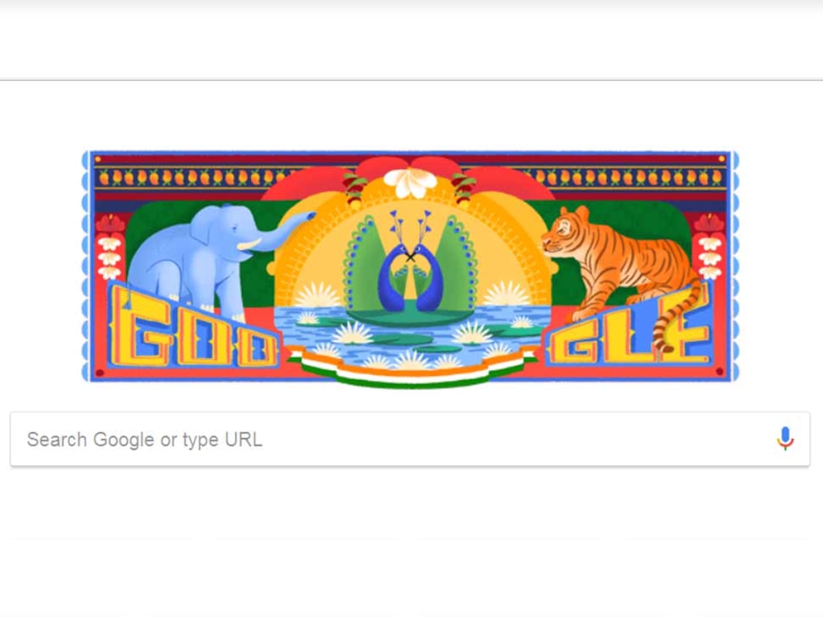 72 व्या स्वातंत्र्य दिवसानिमित्त Google ने Doodle करून नागरिकांना दिल्या शुभेच्छा  title=