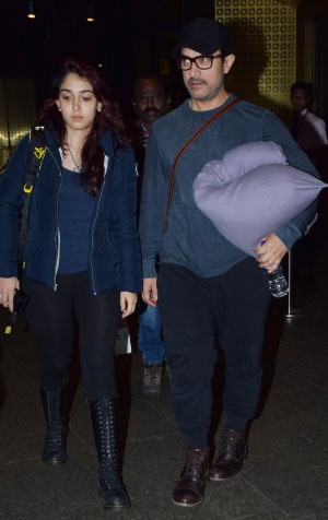 आमिर खान आपल्या मुलीसोबत