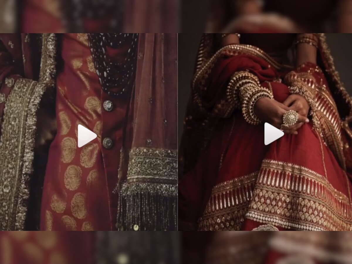 VIDEO : ...असा साकारला दीपिकाचा लग्नातील लेहंगा, रणवीरची भरजरी शेरवानी title=