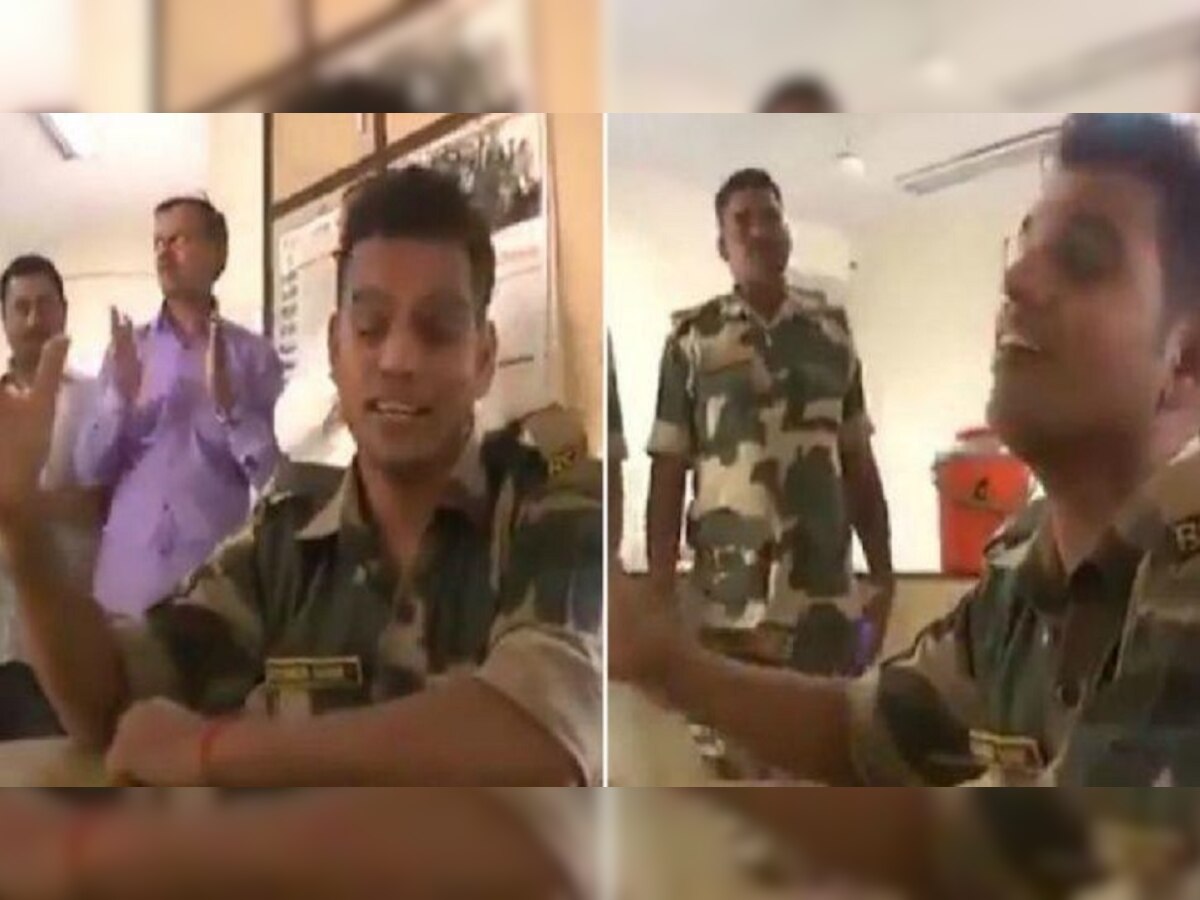 VIDEO : BSF जवानाचं हे गाणं ऐकताच तुमचं ऊर भरून येईल title=