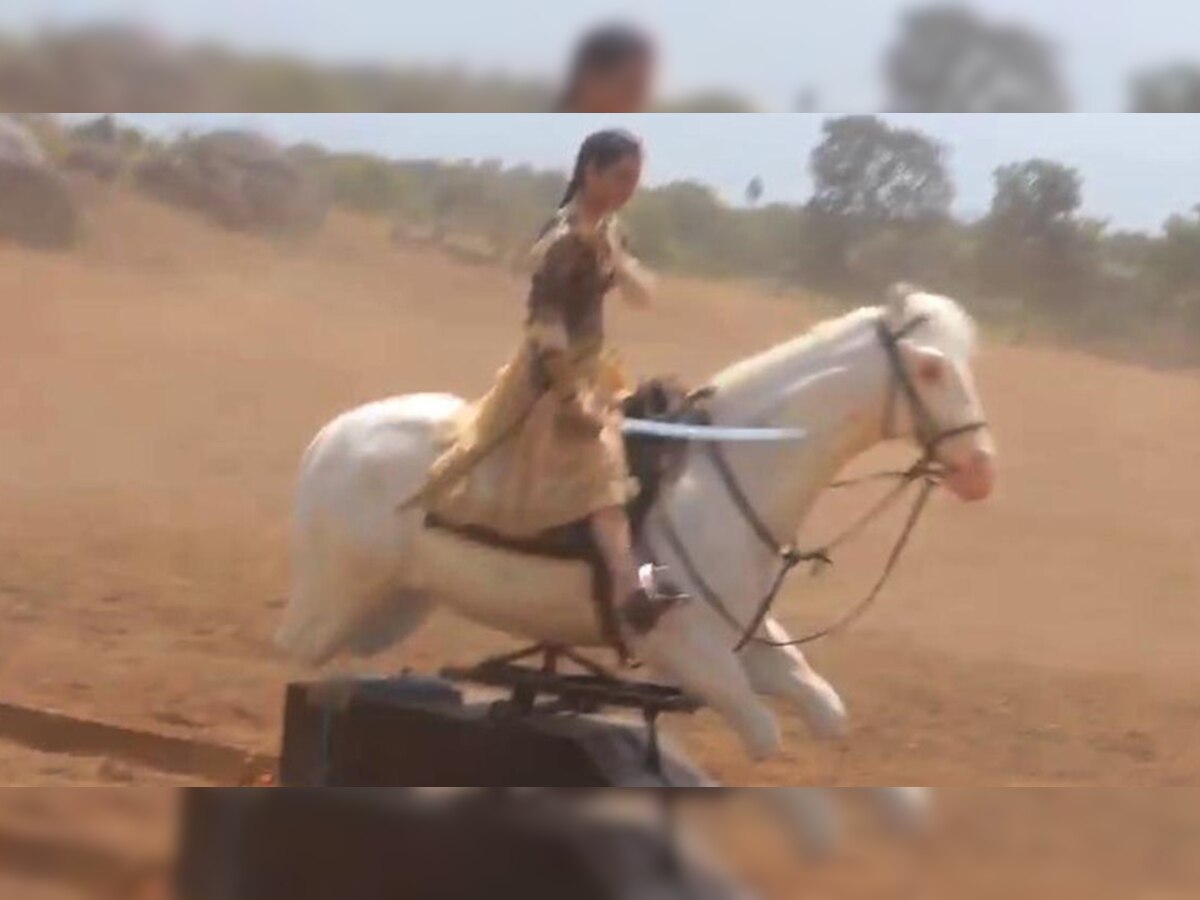 Viral Videoo : 'मणिकर्णिका....'तील कंगनाचा तो घोडा खरा नव्हता, तर...  title=